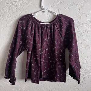 NWT Zara Purple Floral Blouse